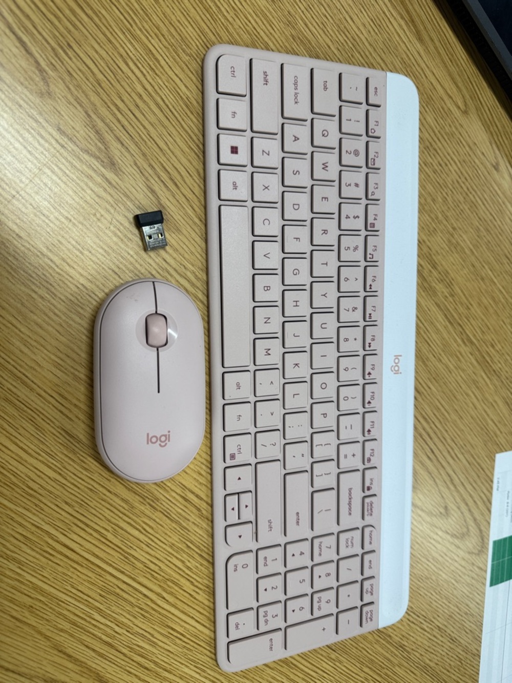 Logitech Pink Wireless Keyboard and Mouse Set